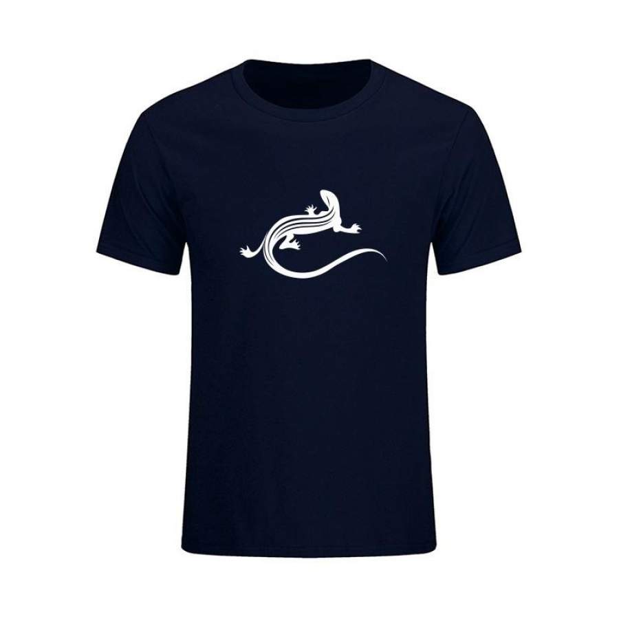Men’s Fashion Sleeve Cool Lizard Printed T-Shirt Harajuku Animal Hipster O-Neck