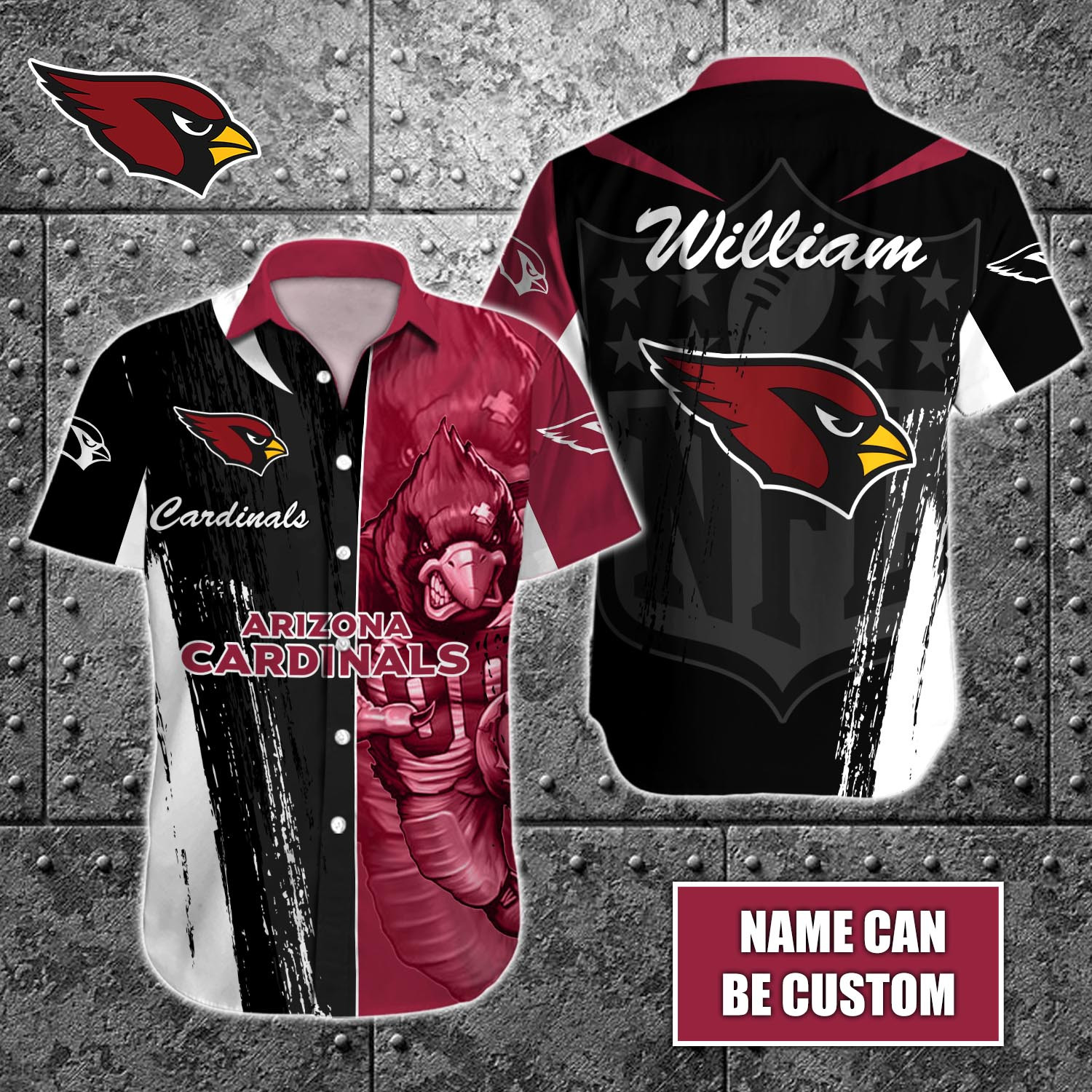 Arizona Cardinals Nfl-Hawaiian Shirt Custom T-40919