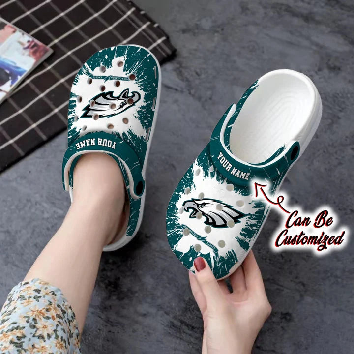 Football Crocs – Personalized Philadelphia Eagles Team Clog Shoes