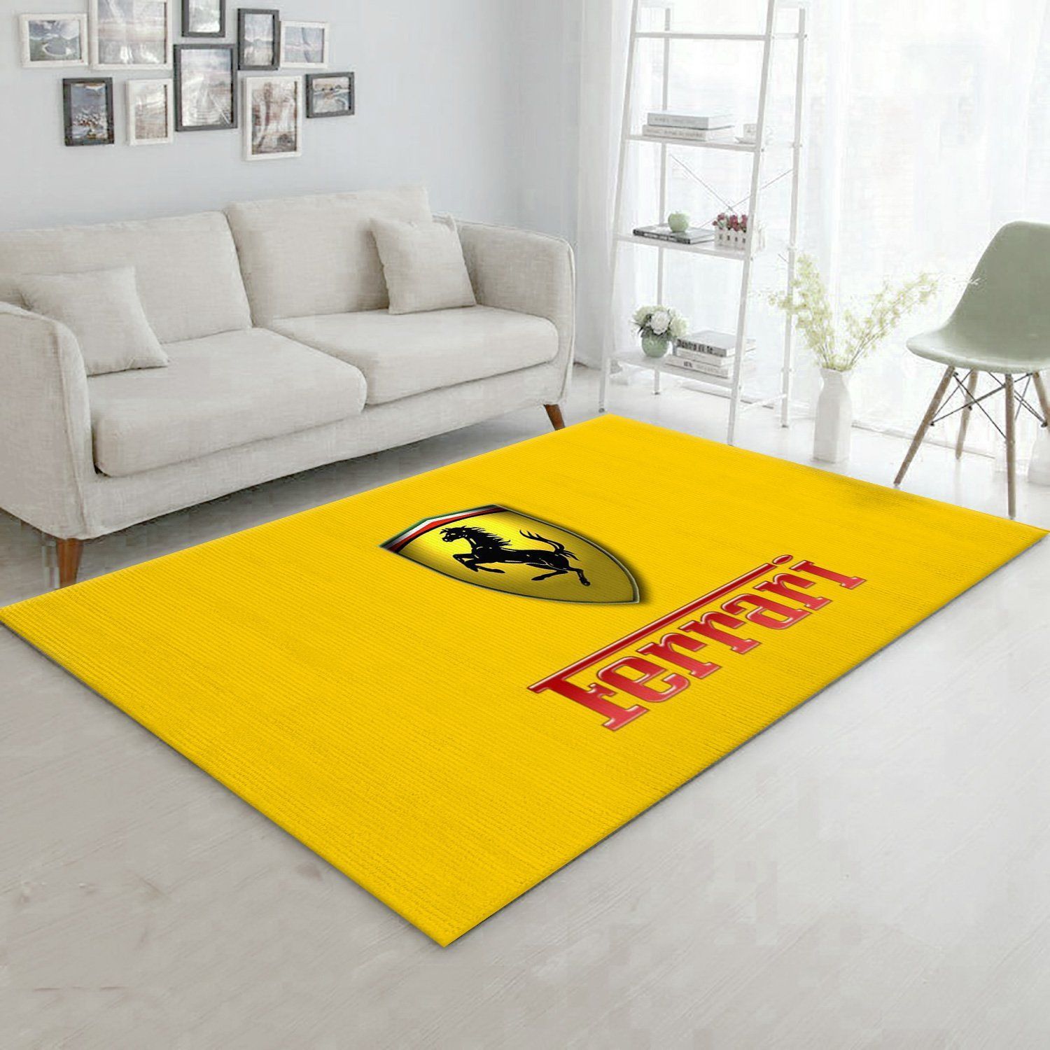 Ferrari Logo Hd Area Rug Bedroom Floor Decor Home Decor Area Rug For Living Room Bedroom Rug Home Decor