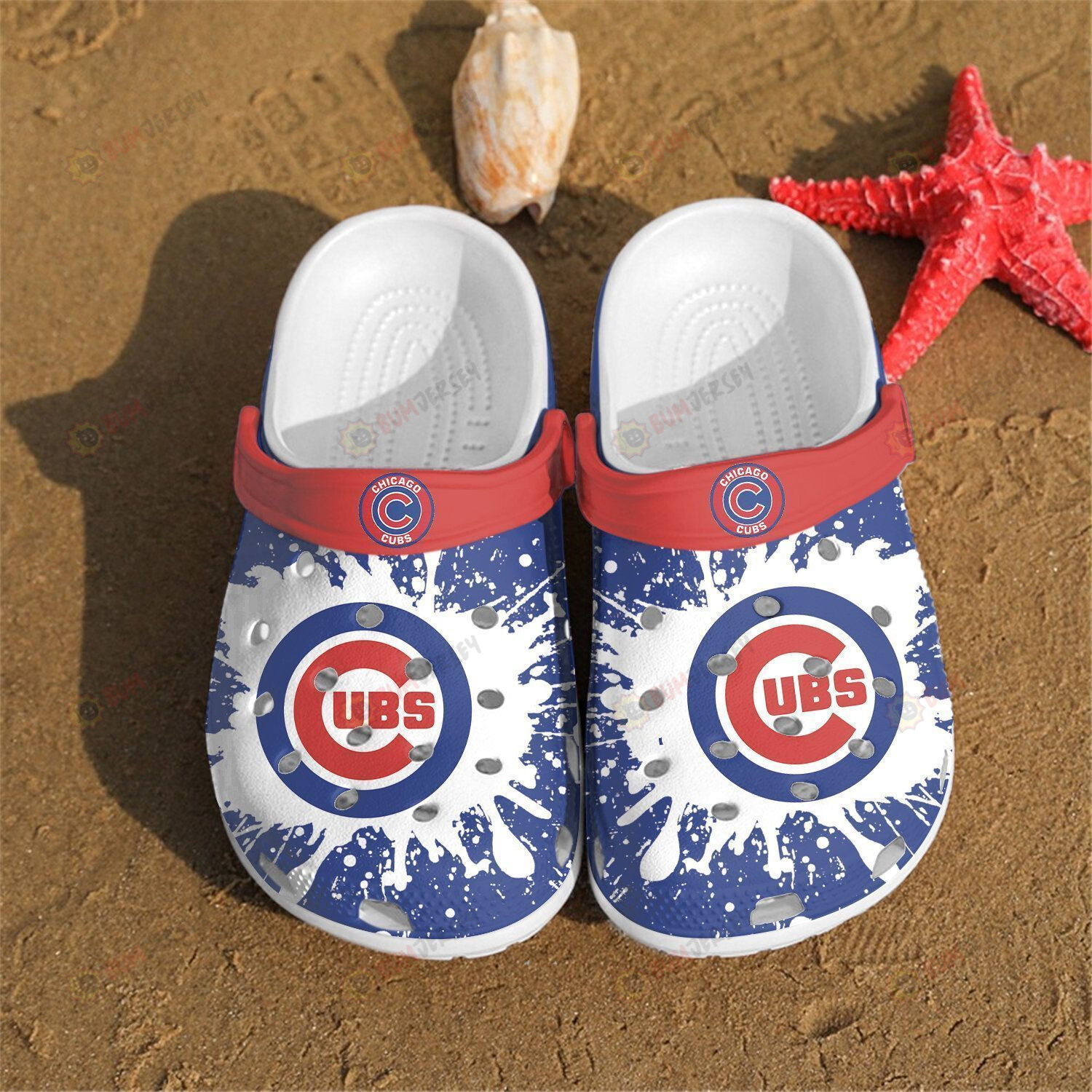 Chicago Cubs Big Logo Crocs Crocband Clog Comfortable Water Shoes In Blue – Aop Clog