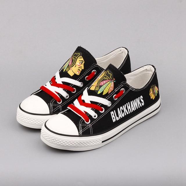 Cheap Price Chicago Blackhawks Shoes Letter Glow In The Dark Shoes Laces