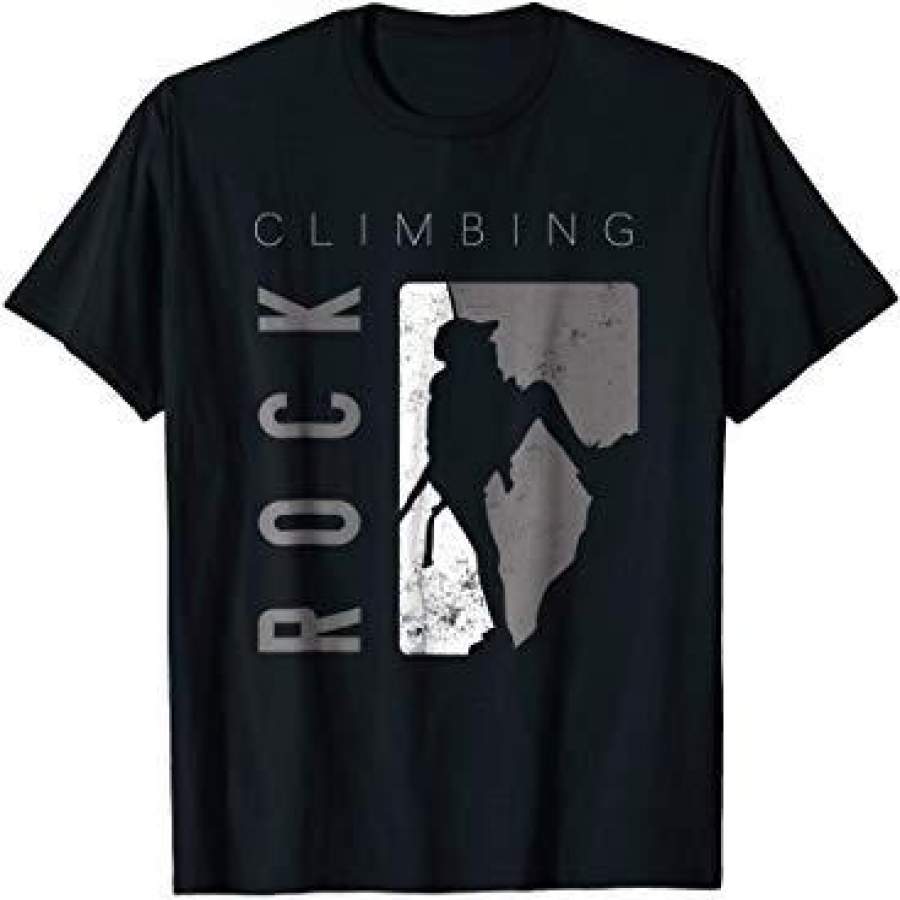 Rock Climbing T Shirt – Vintage Look Rock Climbing Shirt