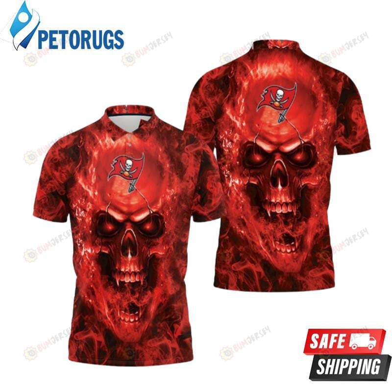 Tampa Bay Buccaneers Nfl Skull Printed Polo Shirt - Funnymugsandshirts Fashion