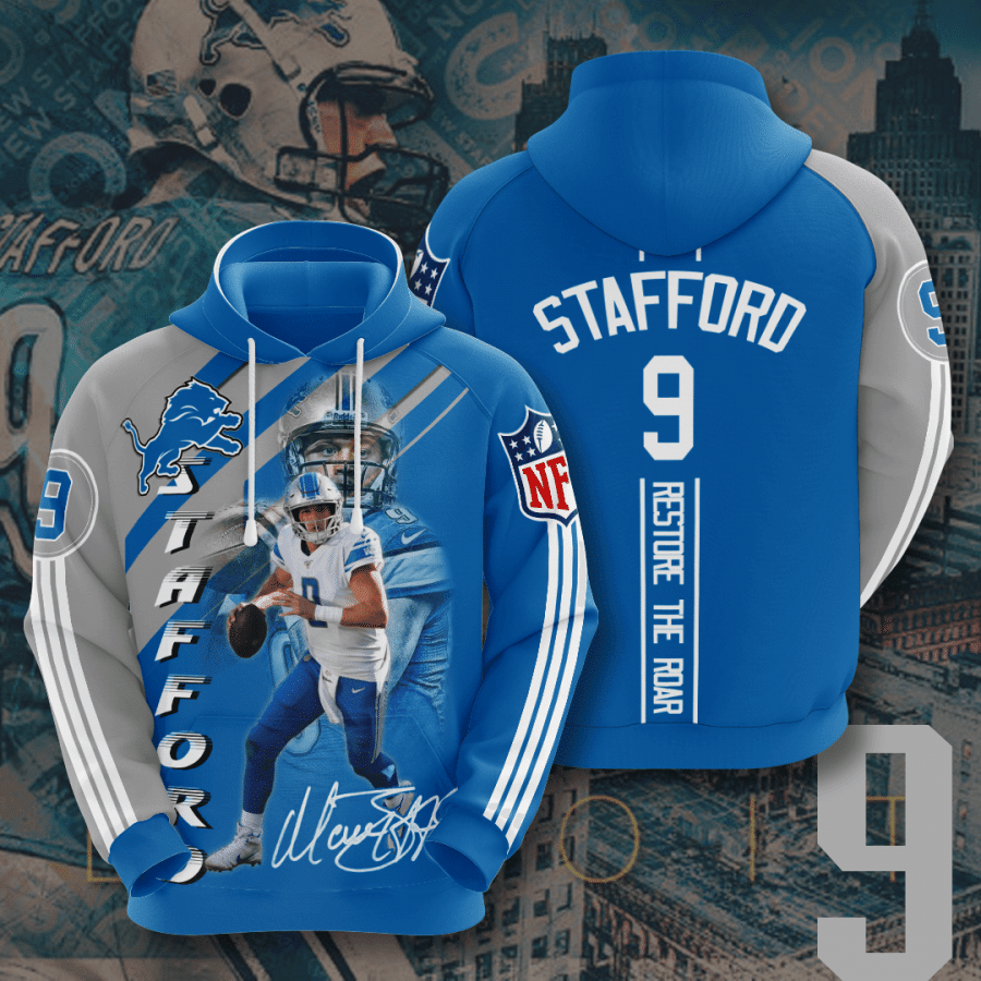 Detroit Lions Matthew Stafford 38 Unisex 3D Hoodie Gift For Fans