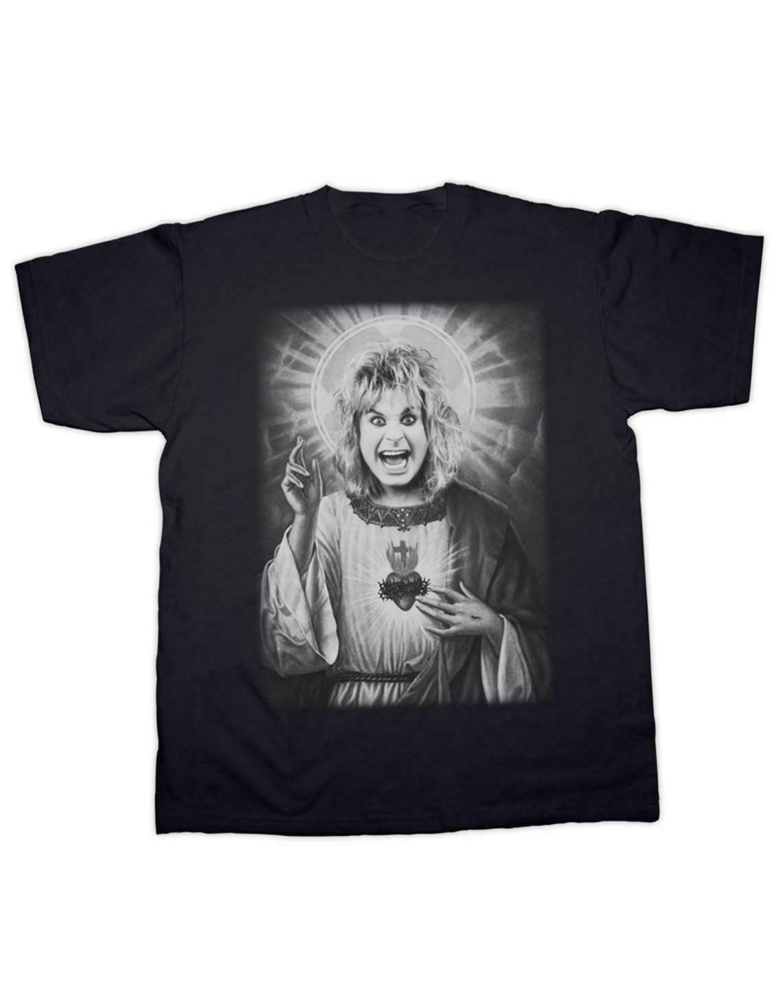 Vintage Ozzy Osbourne Rock God Cotton Black Men T-shirt