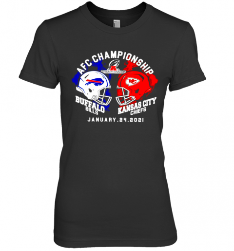 Afc Championship Buffalo Bills Vs Kansas City Chiefs January 24 2021 Premium Women’S T-Shirt