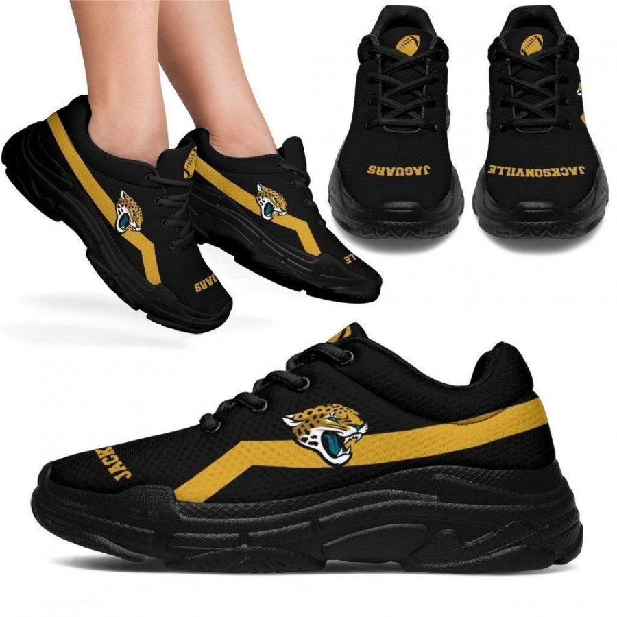 Edition Chunky Sneakers With Line Jacksonville Jaguars Shoes #969