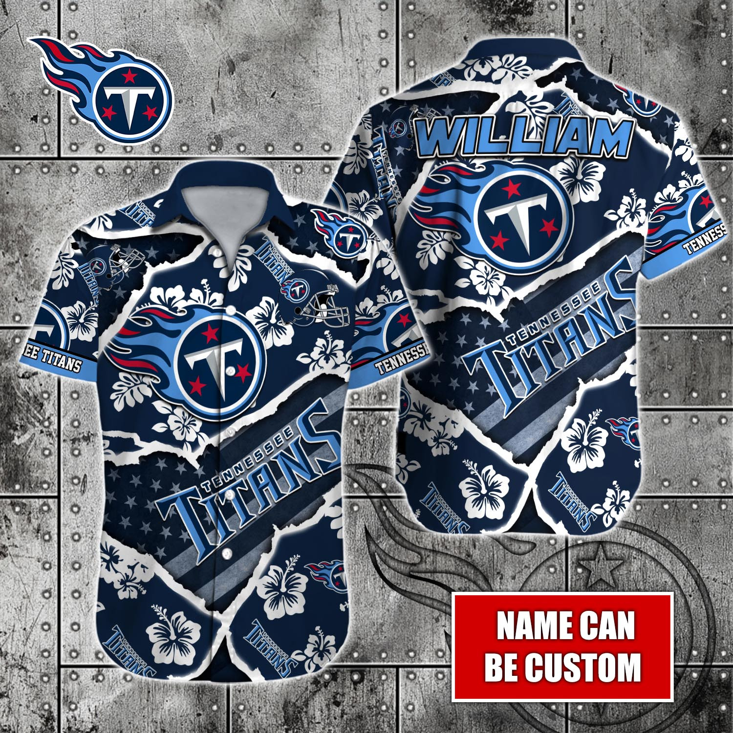 Tennessee Titans Nfl-Hawaiian Shirt Custom T-41101