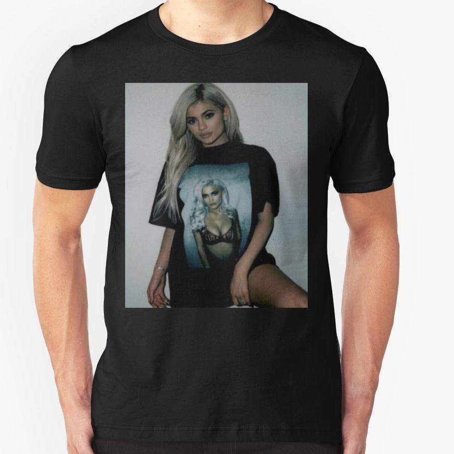 Kylie Jenner vintage Mens Black T shirt Size S-2XL