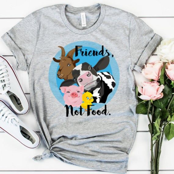 Men Women Vegan Shirt Cow Goat Pig Duck Tshirt Farm House Tee Animal Shirt