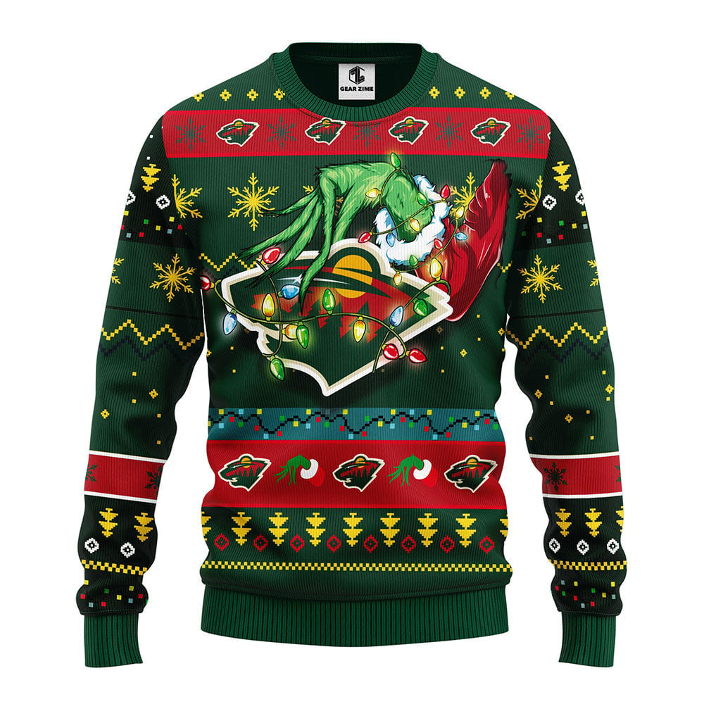 Minnesota Wild Grinch Ugly Christmas Sweater