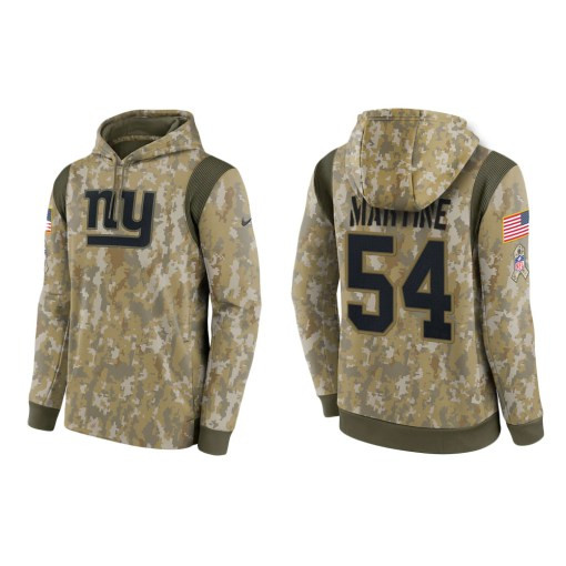 Blake Martinez New York Giants Camo 2021 Salute To Service Veterans Day Therma Pullover Hoodie