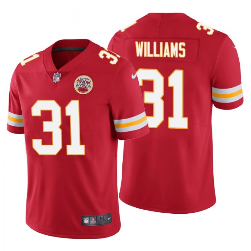 Men Darrel Williams #31 Kansas City Chiefs Vapor Untouchable Limited Red Jersey – All Stitched, Embroidery