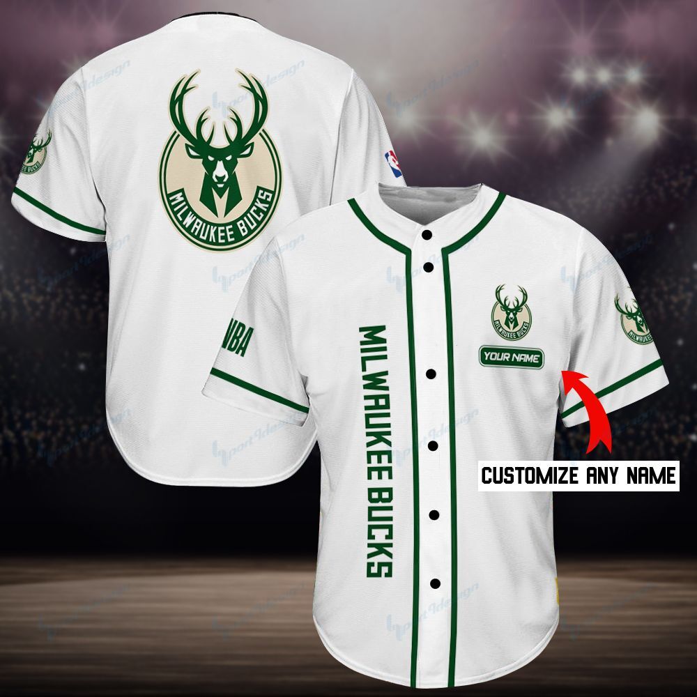 Milwaukee Bucks Personalized Baseball Jersey Shirt 105