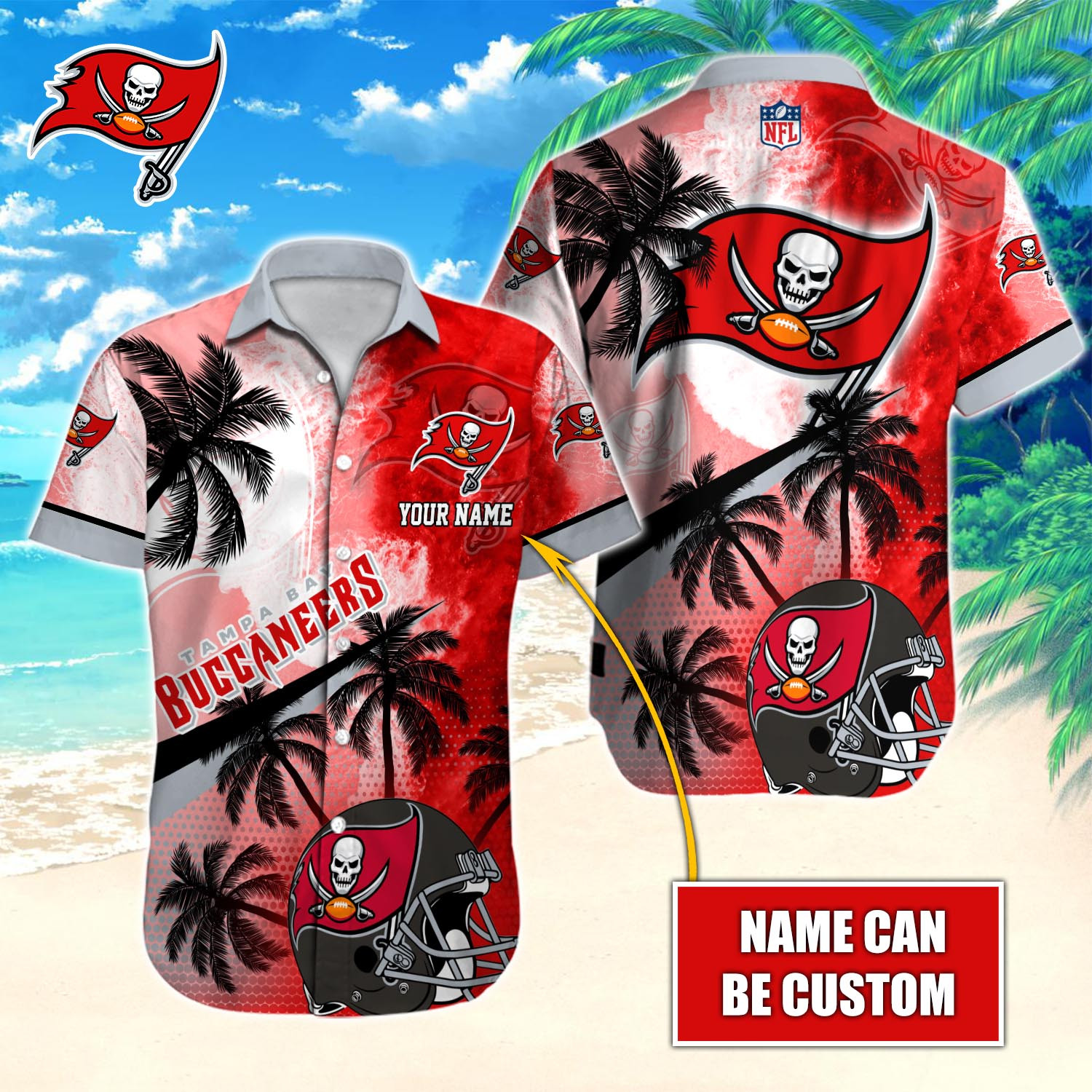 Tampa Bay Buccaneers Nfl-Hawaiian Shirt Custom T-40151