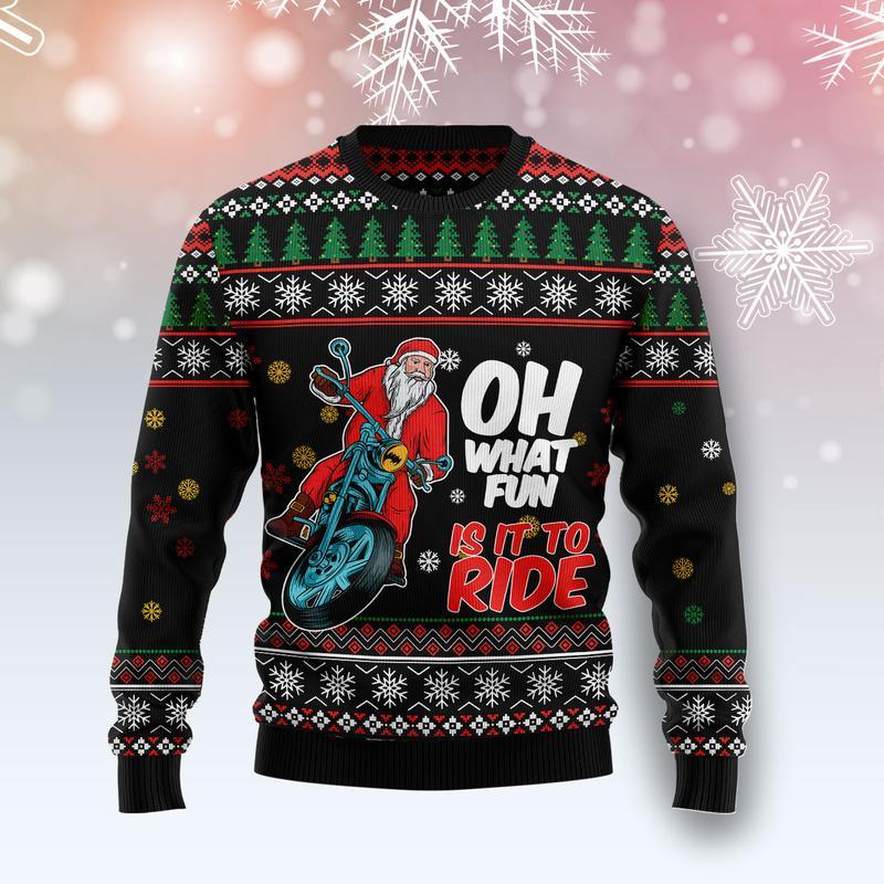 Santa And Motorugly Christmas Sweater | Adult | Us1503