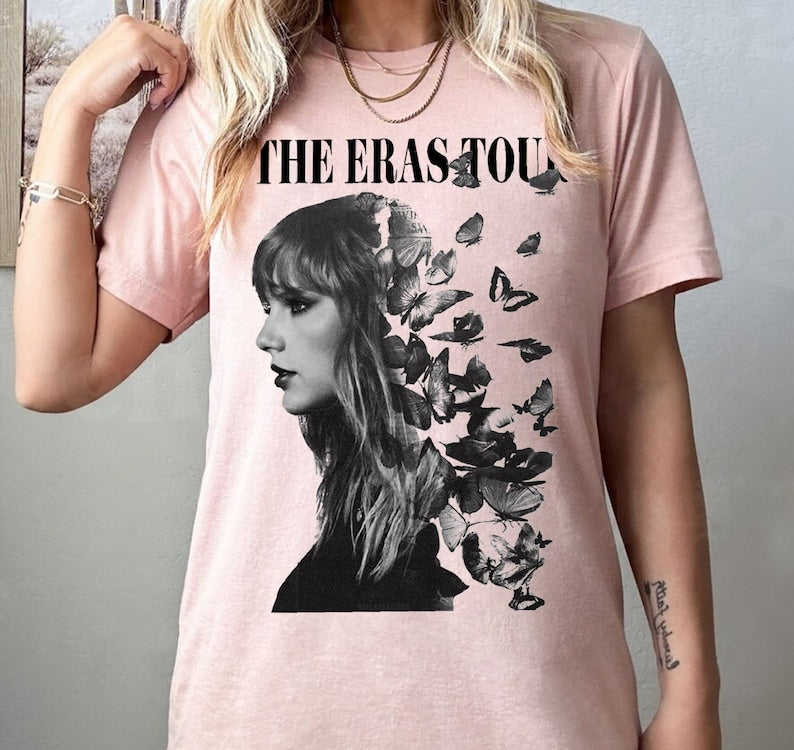 Retro Taylor Swift Butterfly Shirt, Taylor Swift Butterfly Shirt, The Eras Tour Butterfly Shirt, Shirt For Fan, Gifts Idea