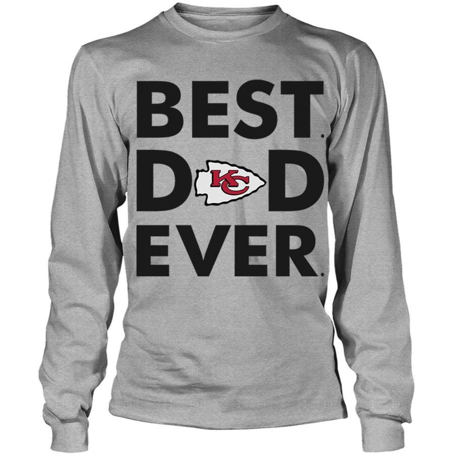 Kansas City Chiefs Logo T Shirt, Best Dad Ever T Shirt – Long Sleeve Tees