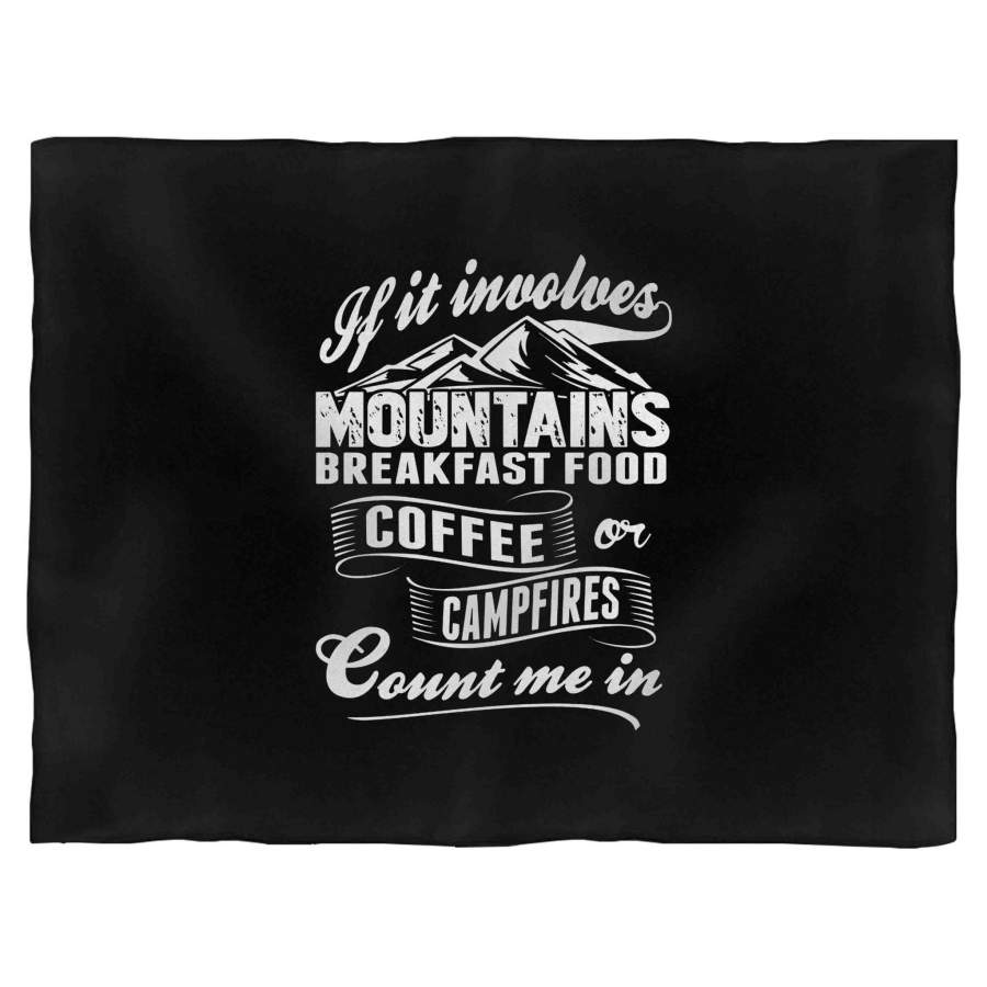 Dad Christmas Gift Mountains Are Calling Mountains Hiking Coffee Forest Animal Coffee Camping Hiking Fishing 1 Blanket