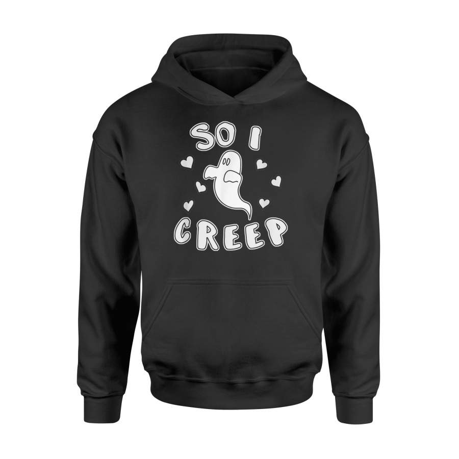 2019 Halloween So I Creep Funny Ghost Hearts – Premium Hoodie