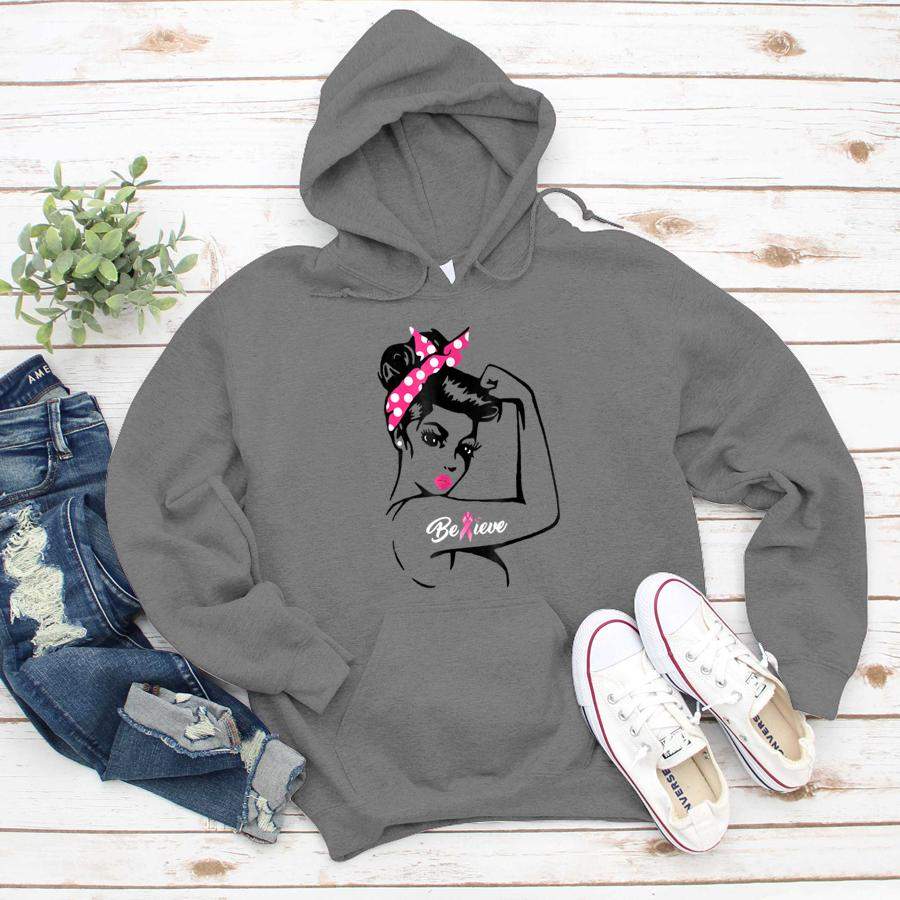 Breast Cancer Warrior TShirt Awareness Tee Support Believe  Hoodie