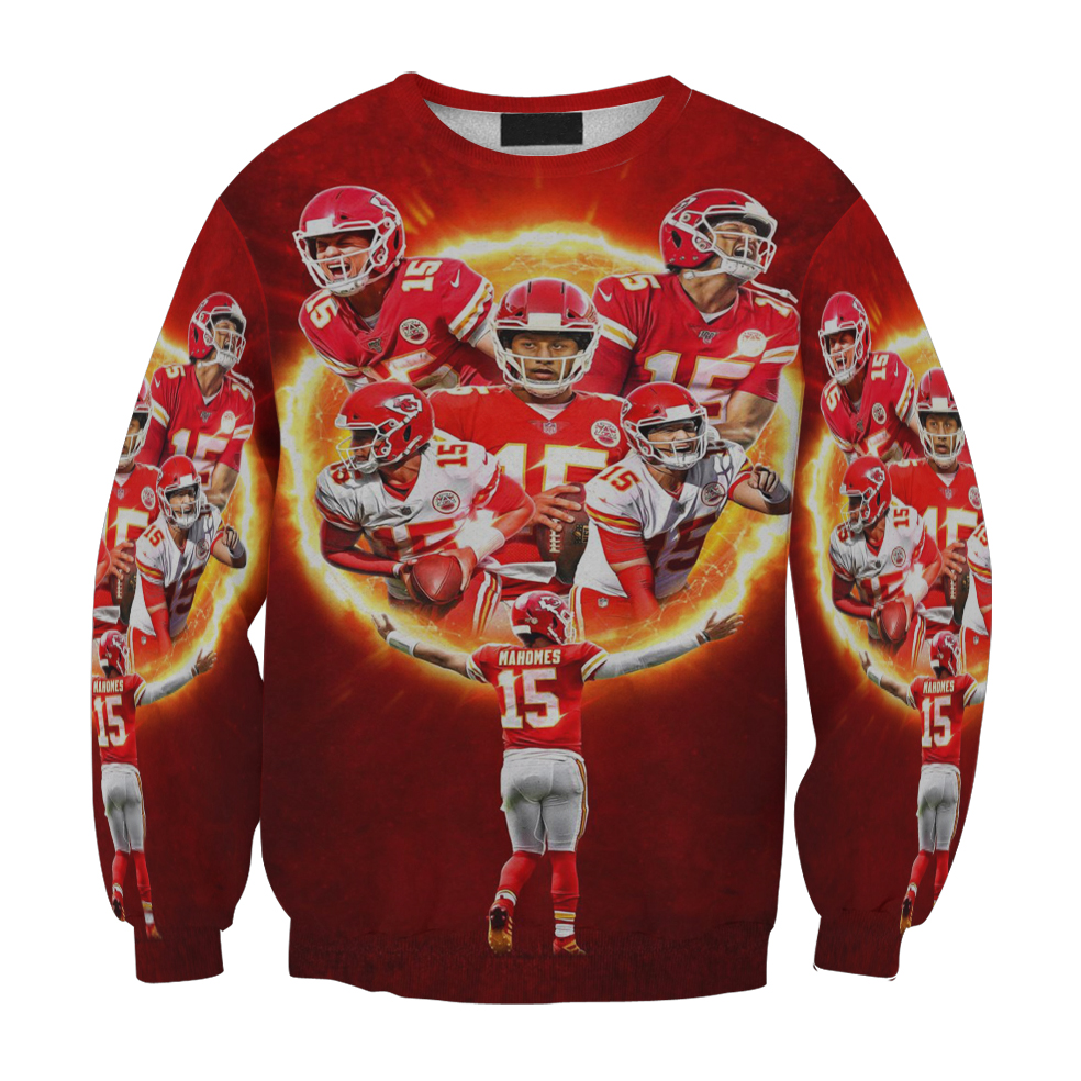 Kansas City Chiefs Patrick Mahomes 15 V5 Gift For Fan 3D Full Printing Sweatshirt