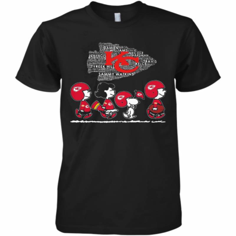 The Peanuts Kansas City Chiefs Team Football Premium Men's T-Shirt