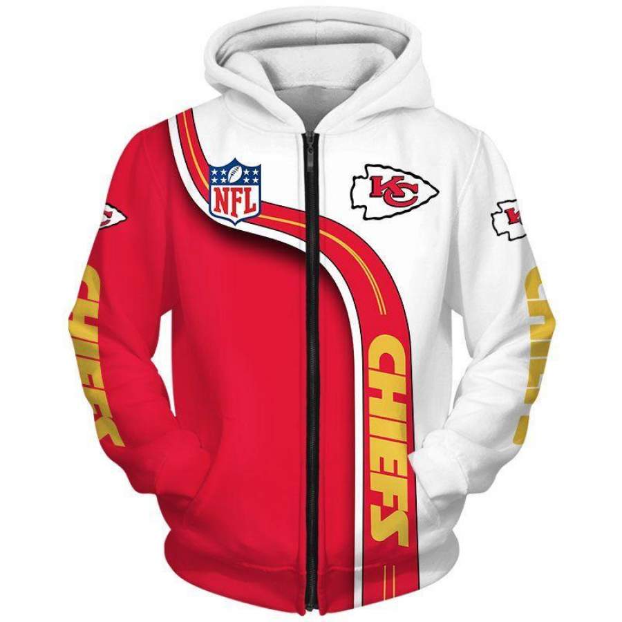 Kansas City Chiefs Zip Hoodie Unisex 3D All Over Print