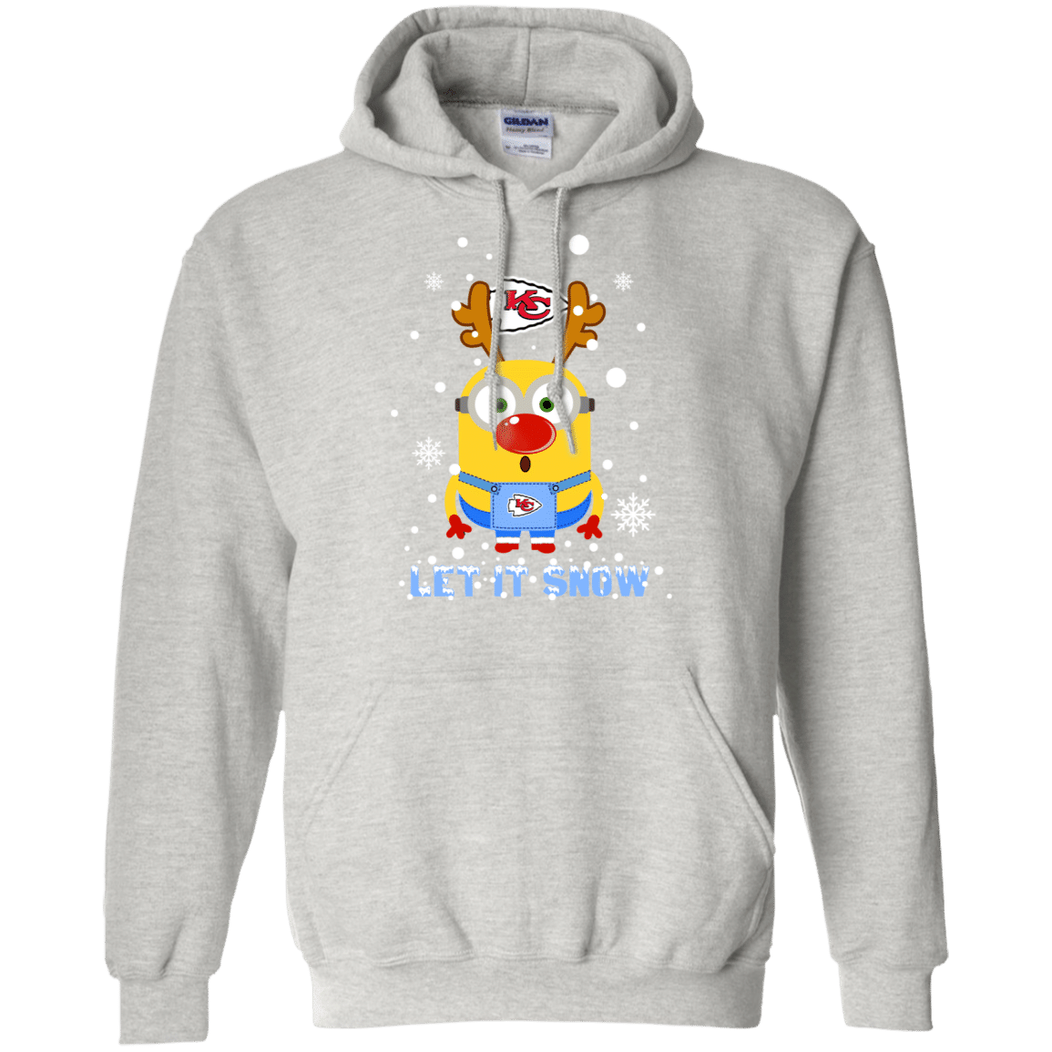 Find Minion Kansas City Chiefs Ugly Christmas Sweaters Let It Snow Hoodie