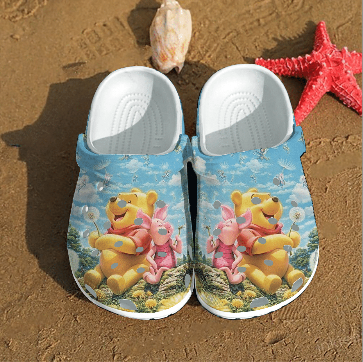 Pooh And Piglet Winnie The Pooh Gift For Fan Classic Water 3D Crocband Clog