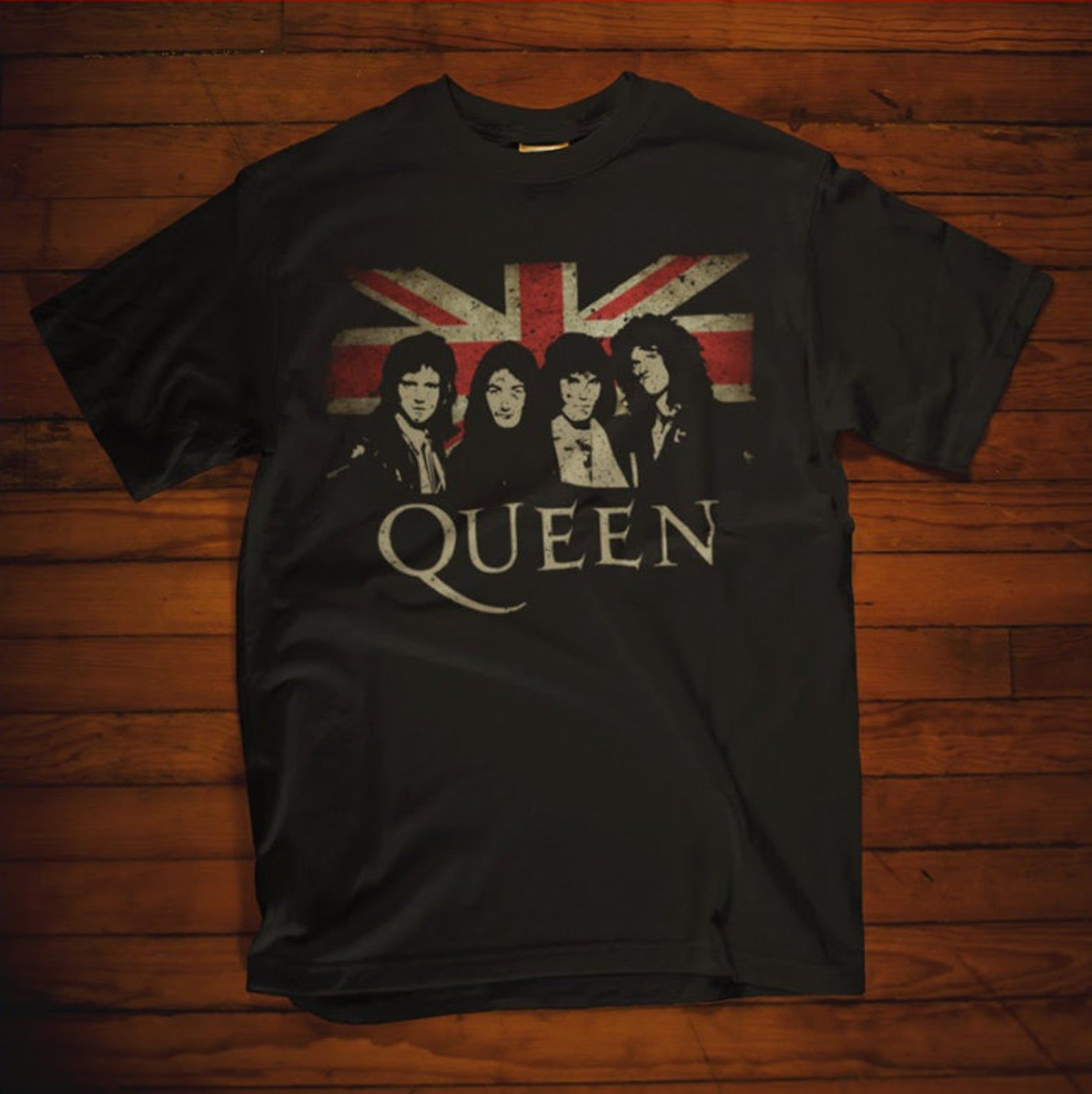 Vintage Union Queen Band Logo T-shirt Vintage 1989s Queen The Miracle Music Top Tee T-shirtclassic Rock Band Freddie Mercury T-shirt