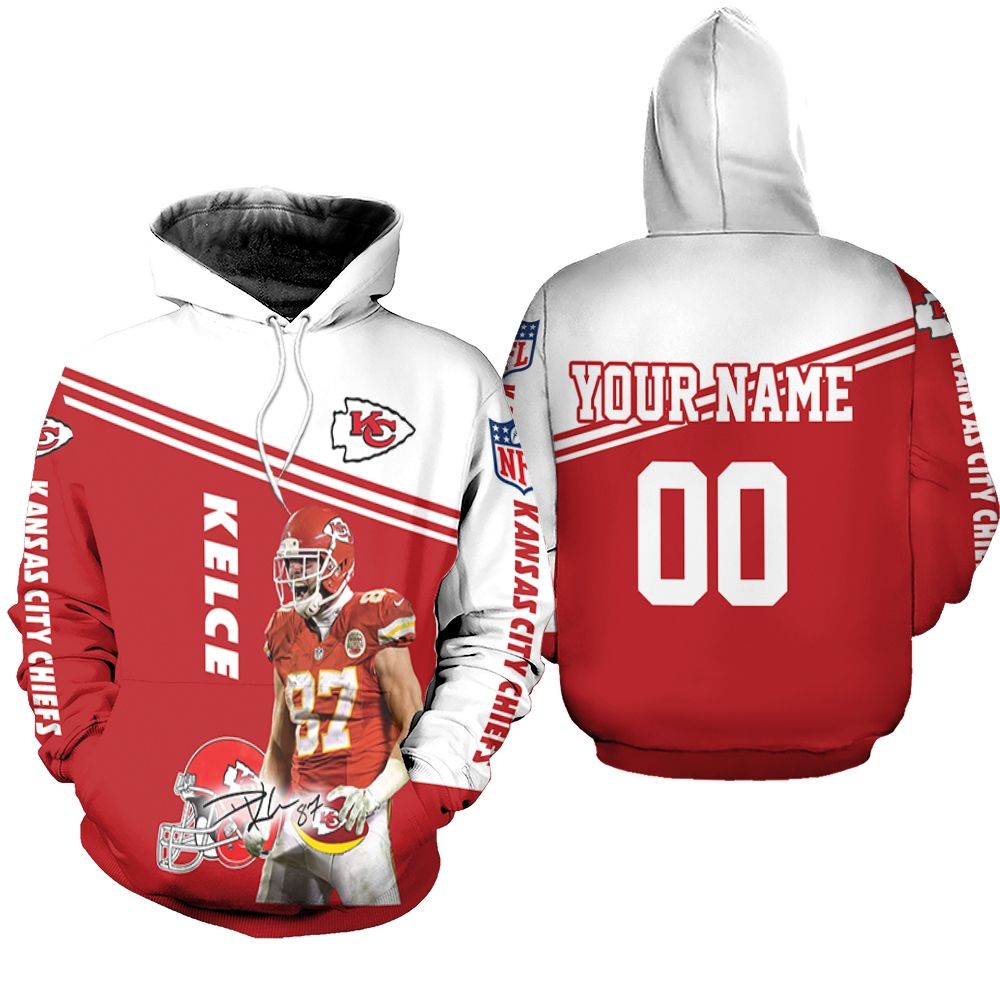 Travis Kelce Kansas City Chiefs 3D Signature Personalized Hoodie