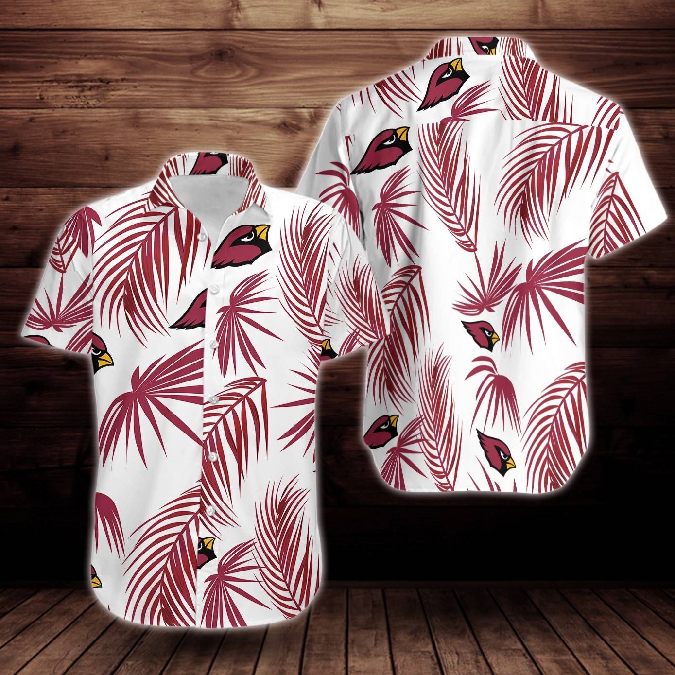 Arizona Cardinals Flower Short Sleeve Hawaiian Shirt