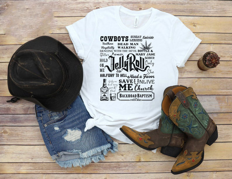 Jelly Roll Song Lyric Tee Shirt – Music Artist Merch