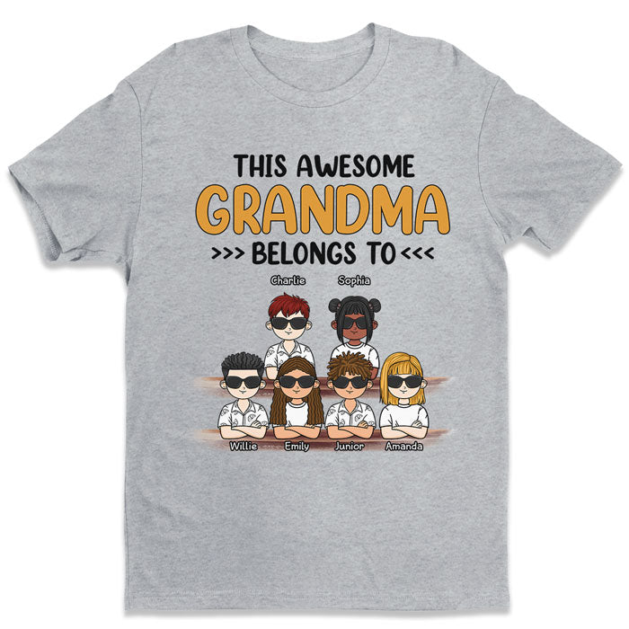 This Awesome Grandma Grandpa Belongs To Cool Kids – Family Personalized Custom Unisex T-Shirt, Hoodie, Sweatshirt – Birthday Gift For Grandma, Grandpa