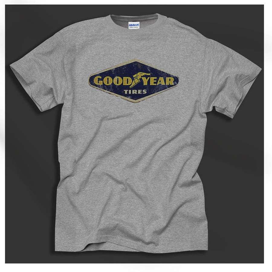 Good Year Tires Vintage Auto Americana Motorcycles Retro Design Men T-shirt