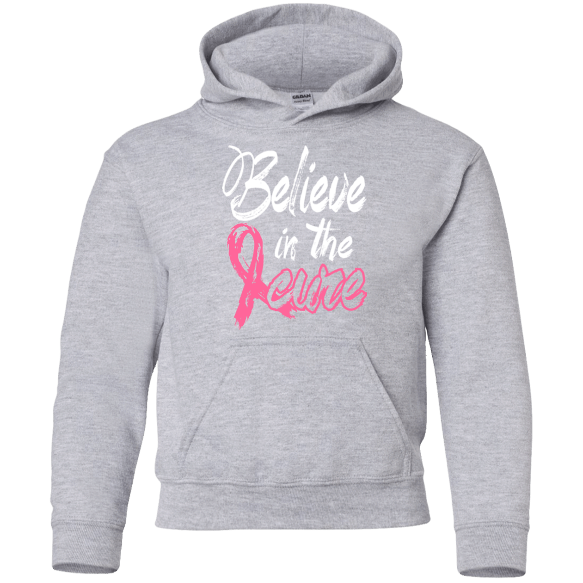 Believe in the cure Breast Cancer Awareness Kids Hoodie