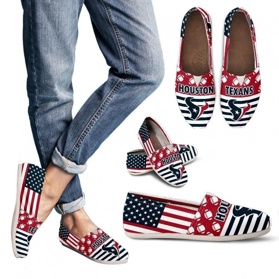 American Flag Houston Texans Casual Shoes #927