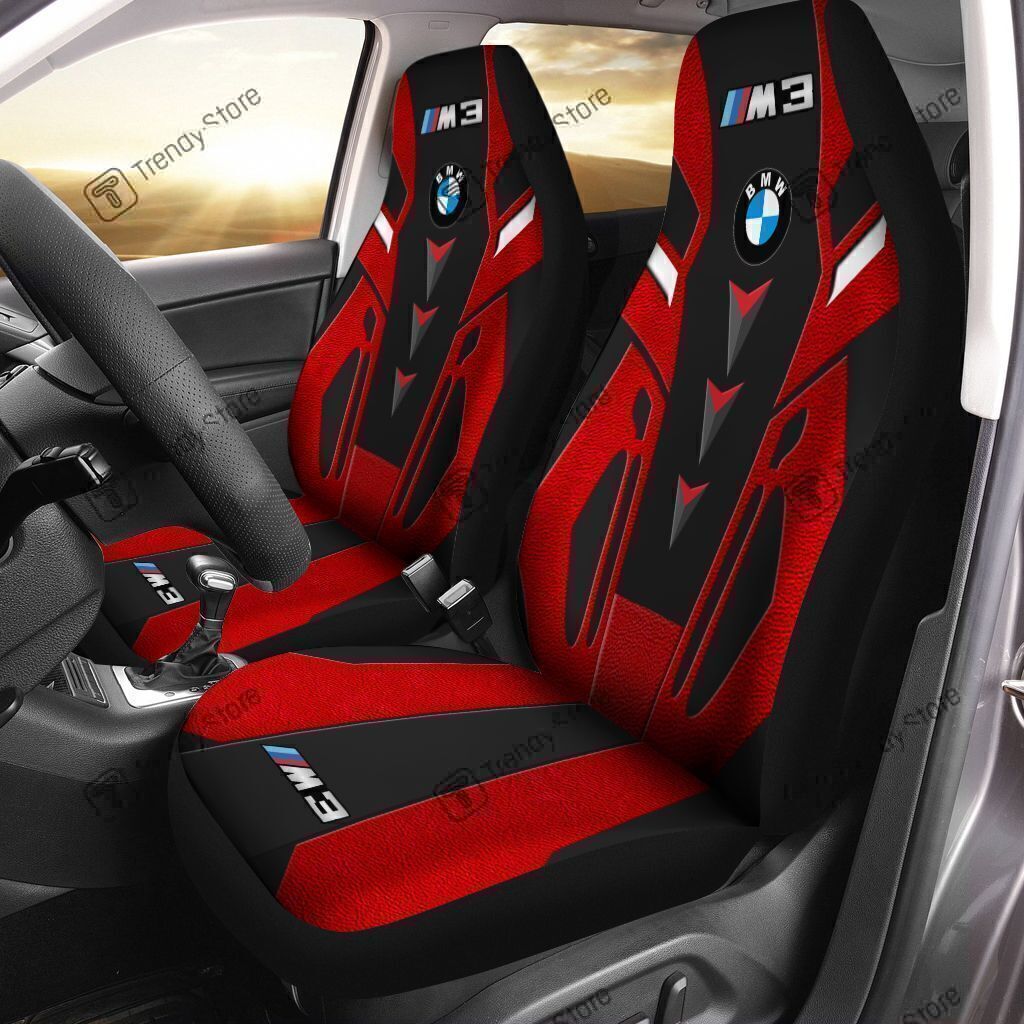 BMW M3 CAR SEAT COVER (SET OF 2) VER1 (RED)