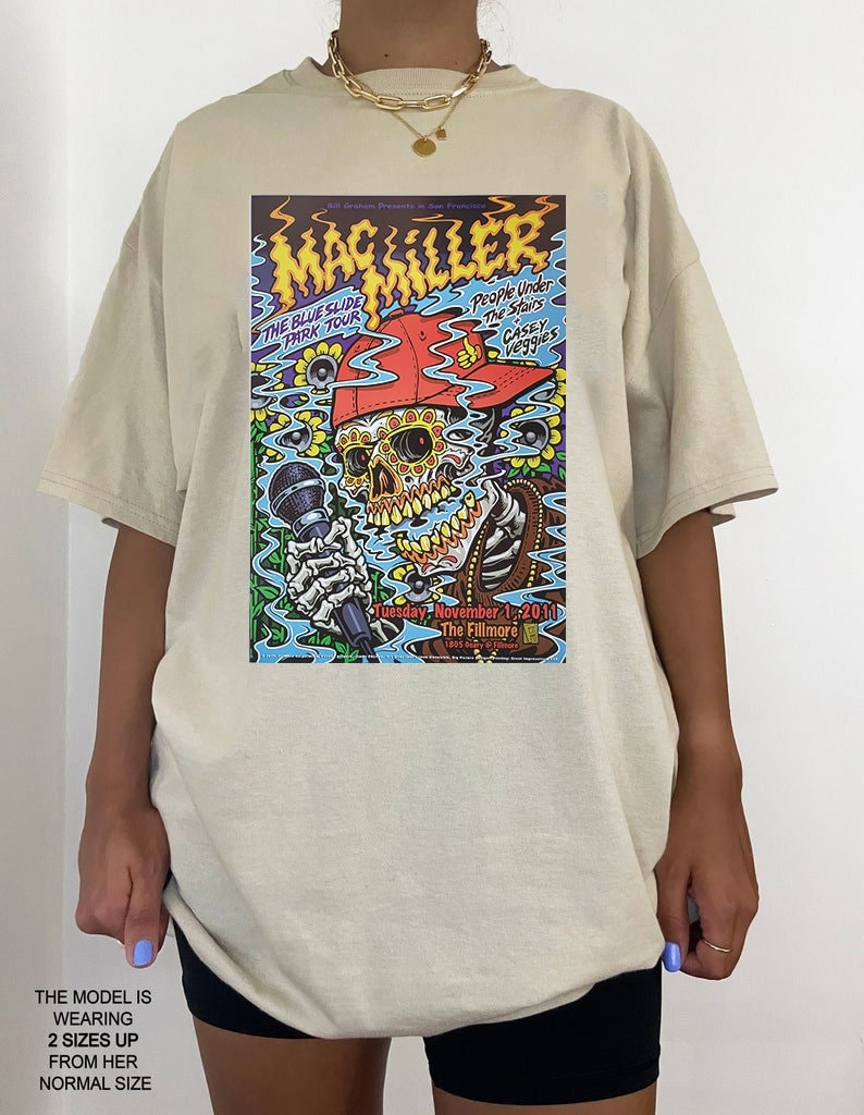 Cool Mac Skull Unisex Shirt, Mac Miller Comic Aesthetic Unisex T-Shirt