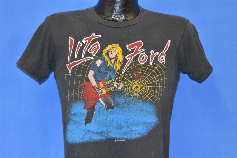 80S Lita Ford Tour 1984 Dancin On The Edge Shirt