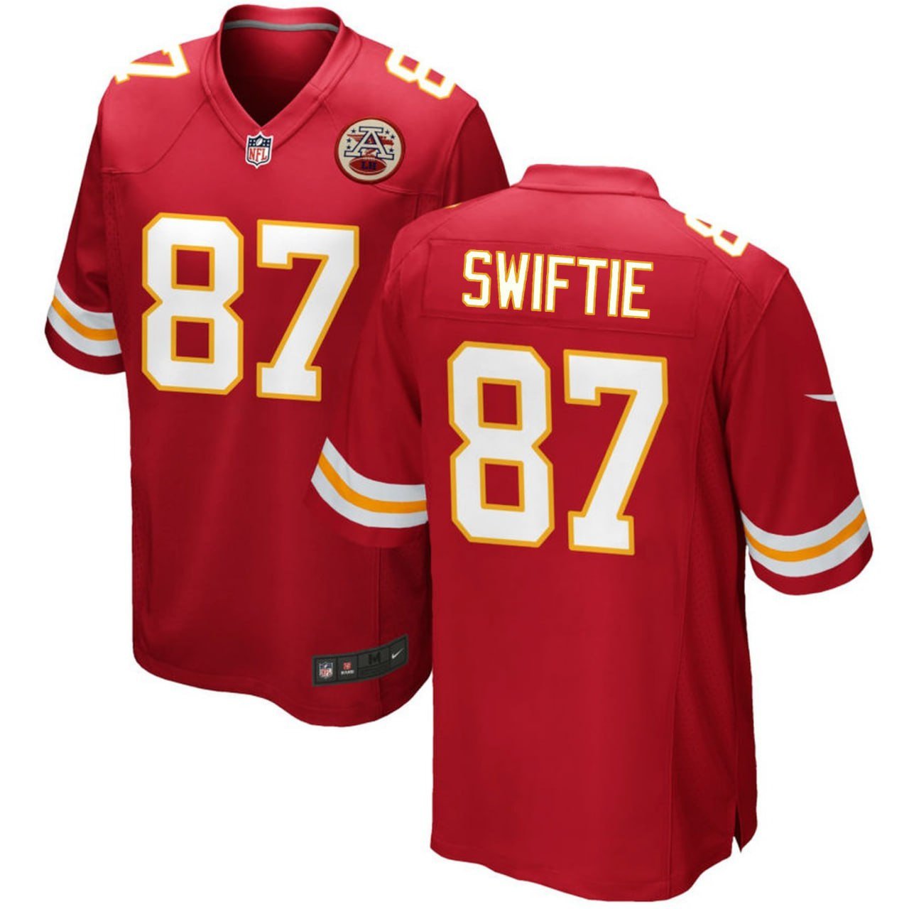 Taylor Swift Swiftie Kansas City Chiefs Red Jersey - All Stitched ...