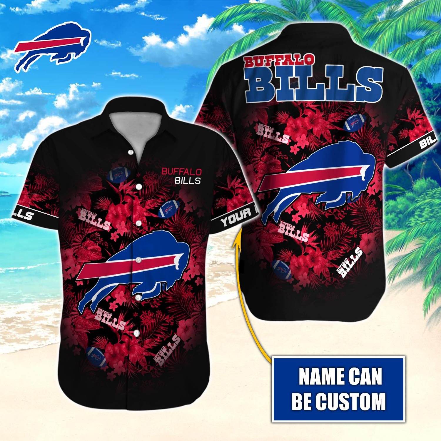 Buffalo Bills Nfl-Hawaiian Shirt Custom T-40321