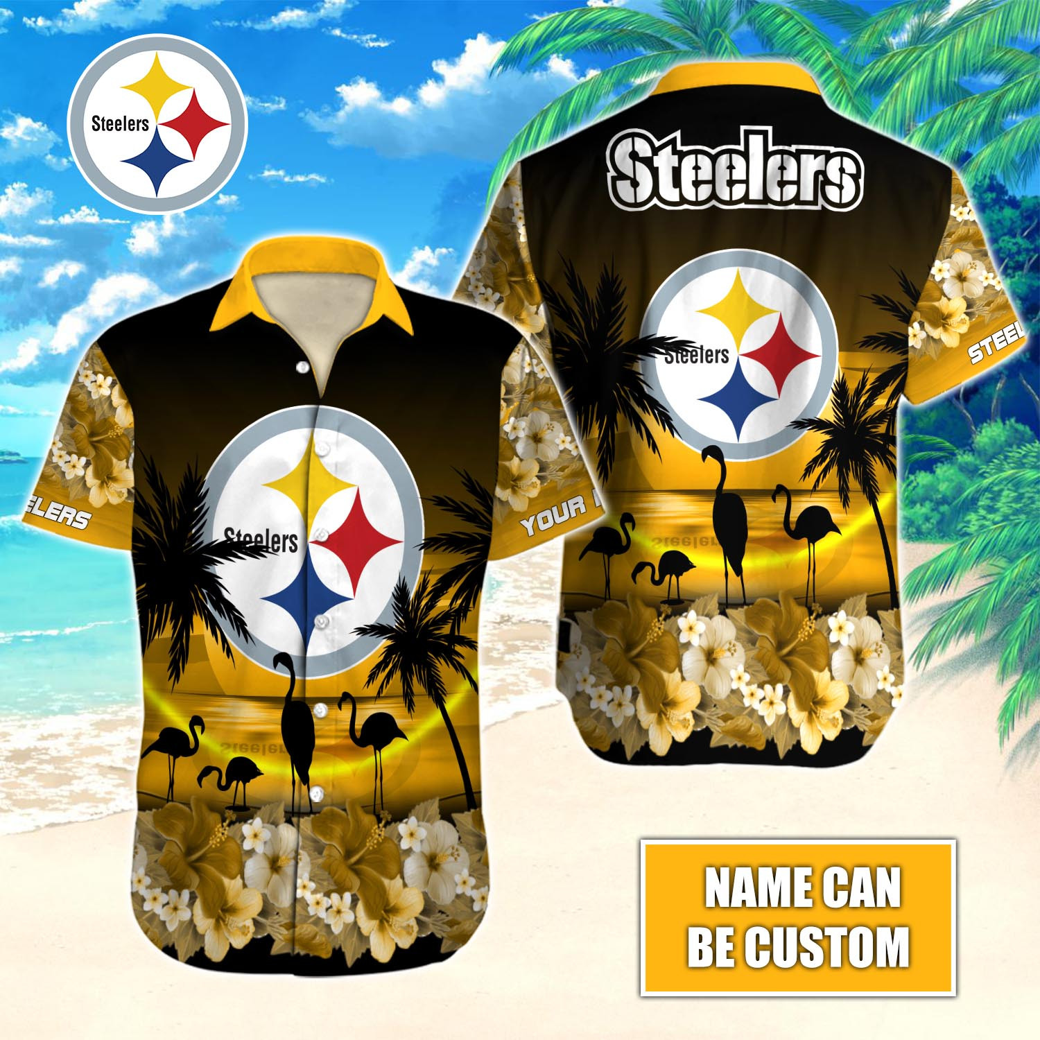 Pittsburgh Steelers Nfl-Hawaiian Shirt Custom T-40718