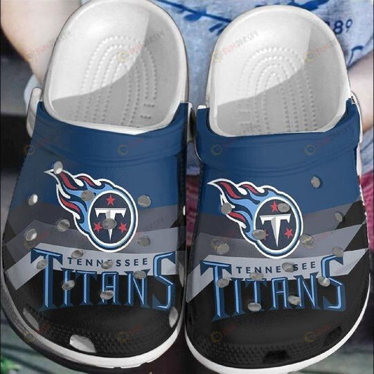 Tennessee Titans Logo Crocs Classic Clogs Shoes In Black Blue – Aop Clog