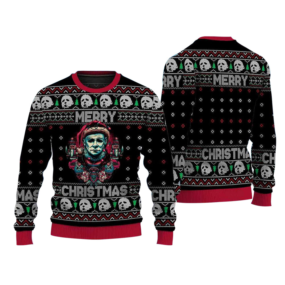 Michael Myers Merry Christmas Ugly Sweater - Gapostore