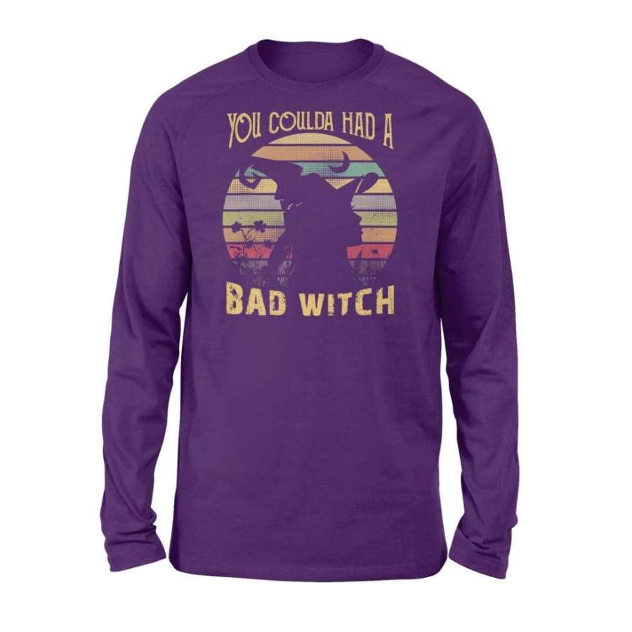 You Coulda Had A Bad Witch Halloween Funny Gift Awesome Halloween Costume Graphic Design Digital Printed Shirt – Standard Long Sleeve