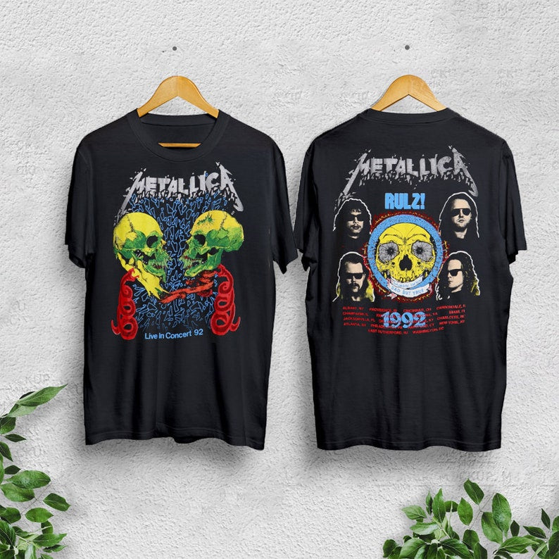 Comfort Color 1992 Metallica Live In Concert Us Tour T-Shirt, Metallica Shirt, Metallica Fan Shirt, Metallica Live In Concert Shirt