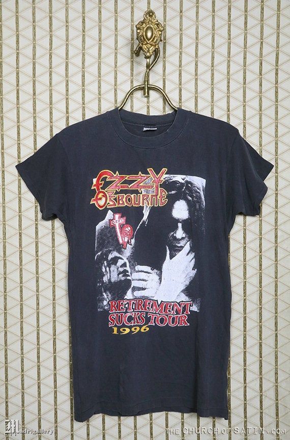 Ozzy Shirt Vintage Rare Concert Tour Shirtblack Sabbath Osbourne Retirement 1996 Alice Cooper Kiss Motorhead Motley Crue Ac Dc Shirt